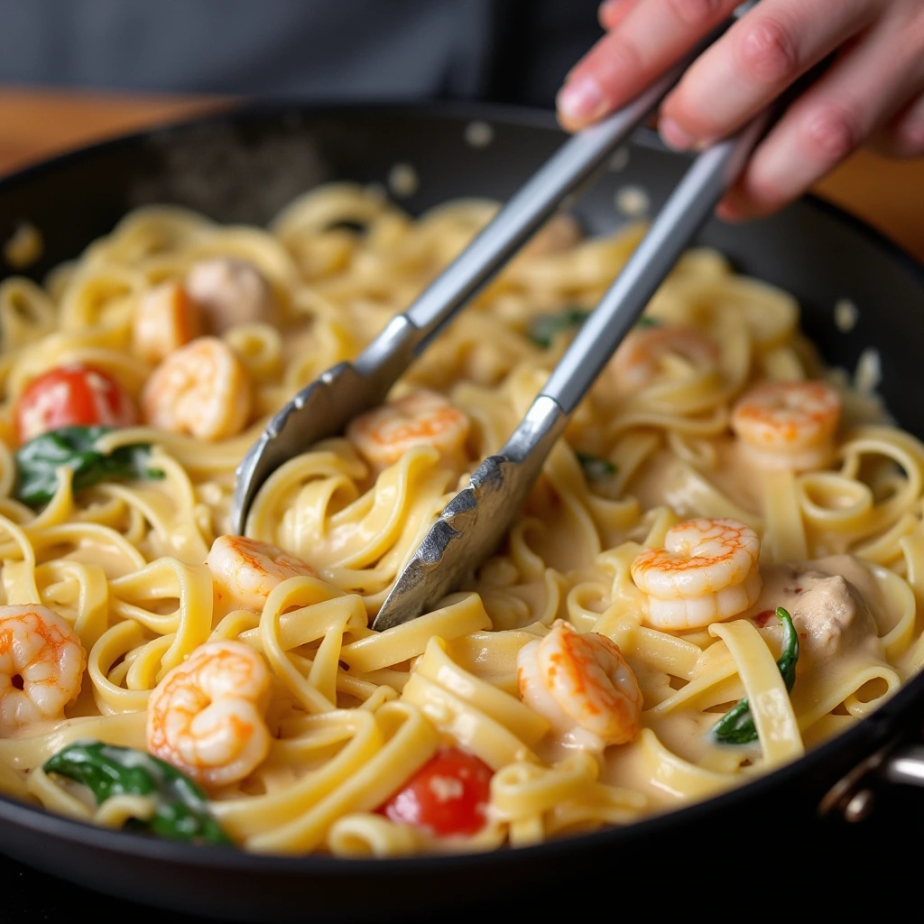 Chicken and Shrimp Alfredo