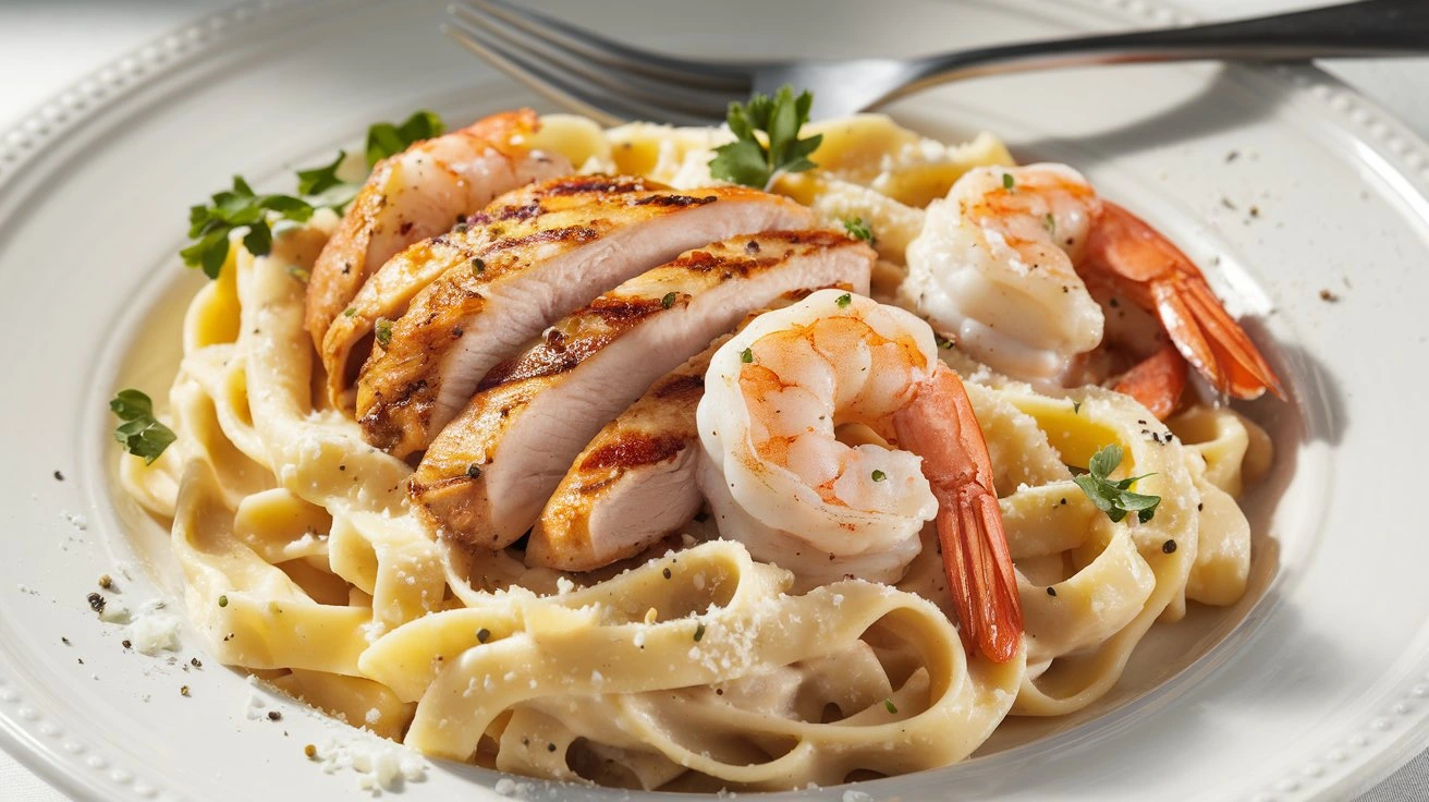 Chicken and Shrimp Alfredo