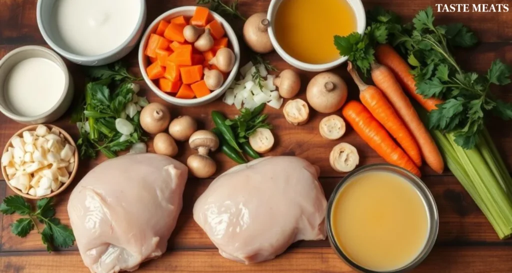 ingredients for chicken soup