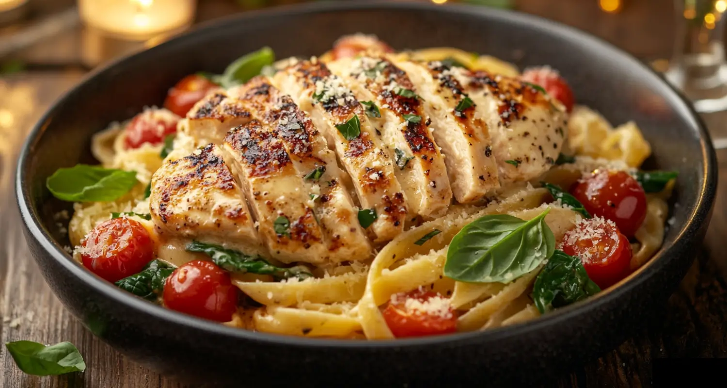 Creamy marry me chicken pasta with tender chicken, sun-dried tomatoes, and a rich garlic sauce